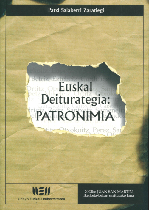 Euskal deiturategia: patronimia