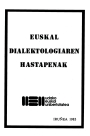 Euskal dialektologiaren hastapenak