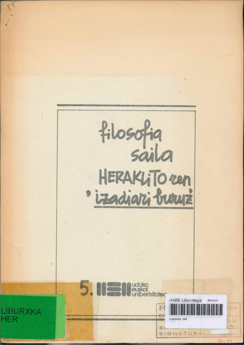 Heraklitoren 'izadiari buruz'