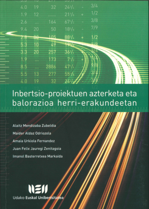 Inbertsio-proiektuen azterketa eta balorazioa herri-erakundeetan