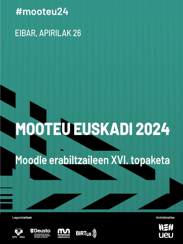 Mooteu Euskadi 2024. Moodle Erabiltzaileen XVI. Topaketa.