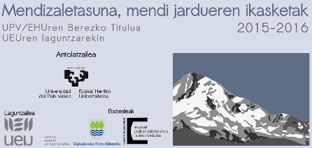 Mendizaletasuna: mendi jardueren ikasketak (UPV/EHUren Titulua)